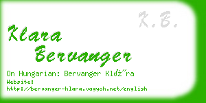 klara bervanger business card